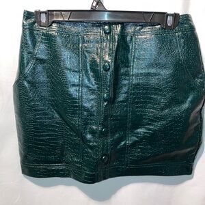 Kittenish Green Mini Skirt
